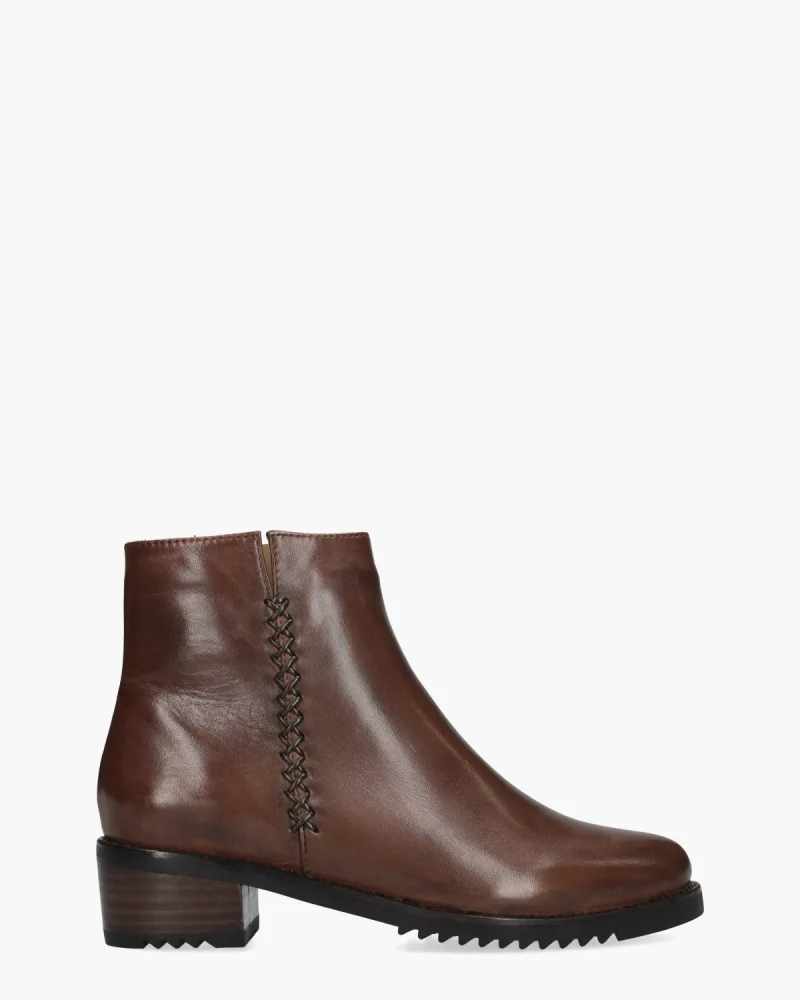 Everybody 11653, enkellaarsjes & boots voor dames in bruin