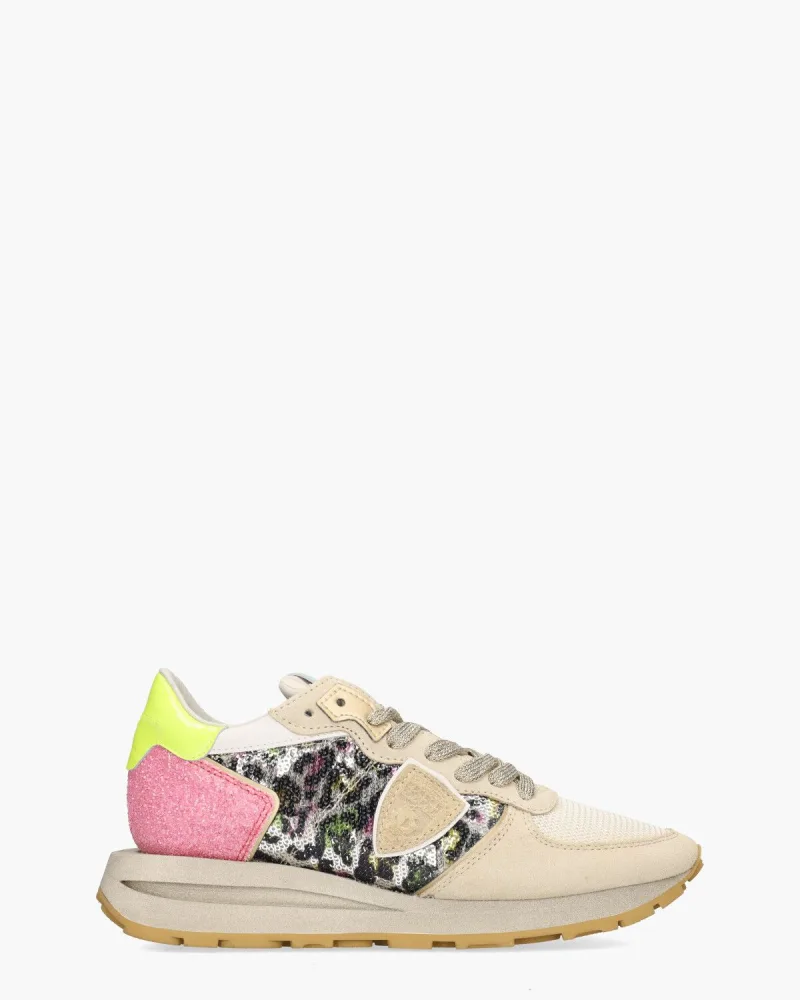 Philippe Model Tropez Haute, sneakers voor dames in beige/multicolor