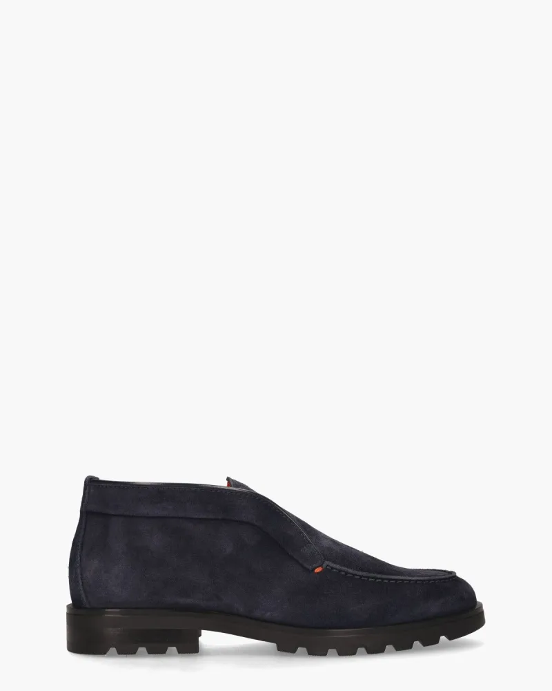 Santoni 17823, instappers & loafers voor heren in donkerblauw