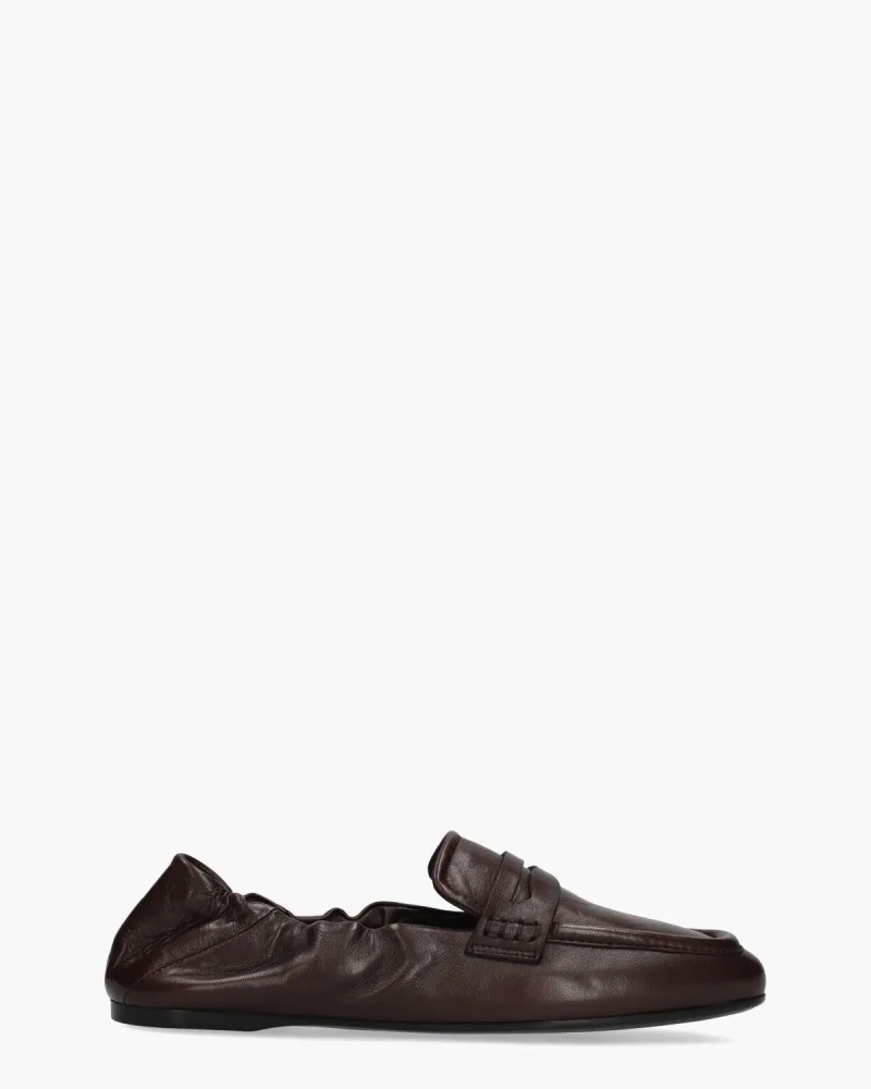 Guglielmo Rotta Satin, instappers & loafers voor dames in donkerbruin