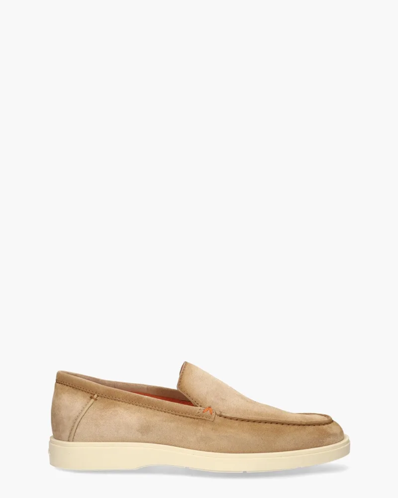 Santoni 17824, instappers & loafers voor heren in beige