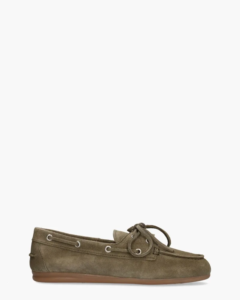 Posa Boat Brushed, instappers & loafers voor dames in groen