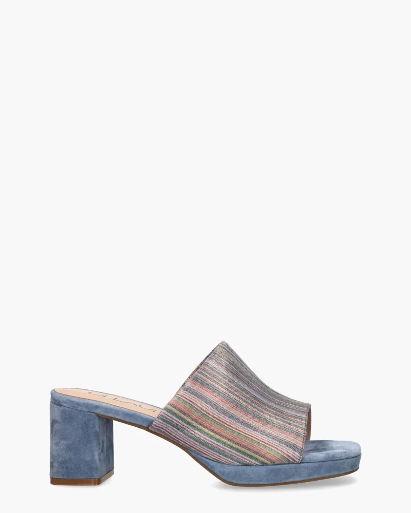 Di Lauro Toria, slippers voor dames in blauw/multicolor