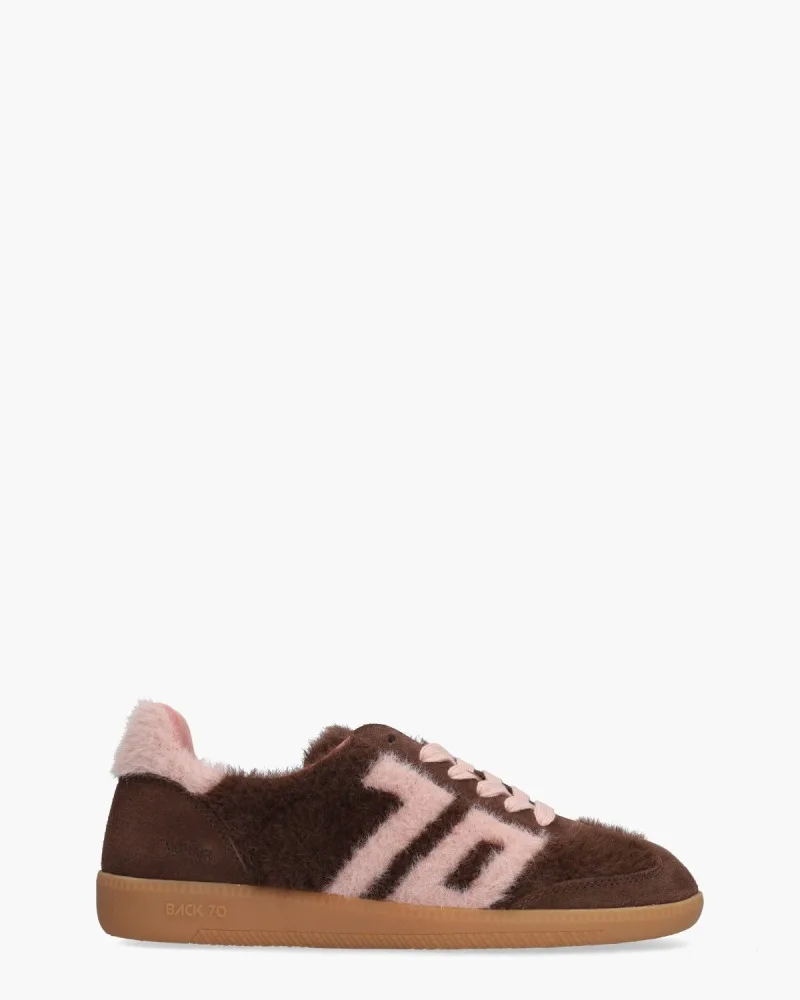 Back 70 Cloud Mohair, sneakers voor dames in donkerbruin/roze