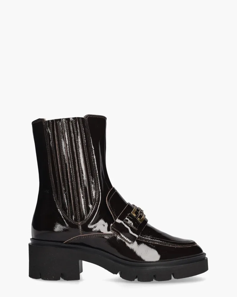 DLSport 7218, enkellaarsjes & boots voor dames in donkerbruin