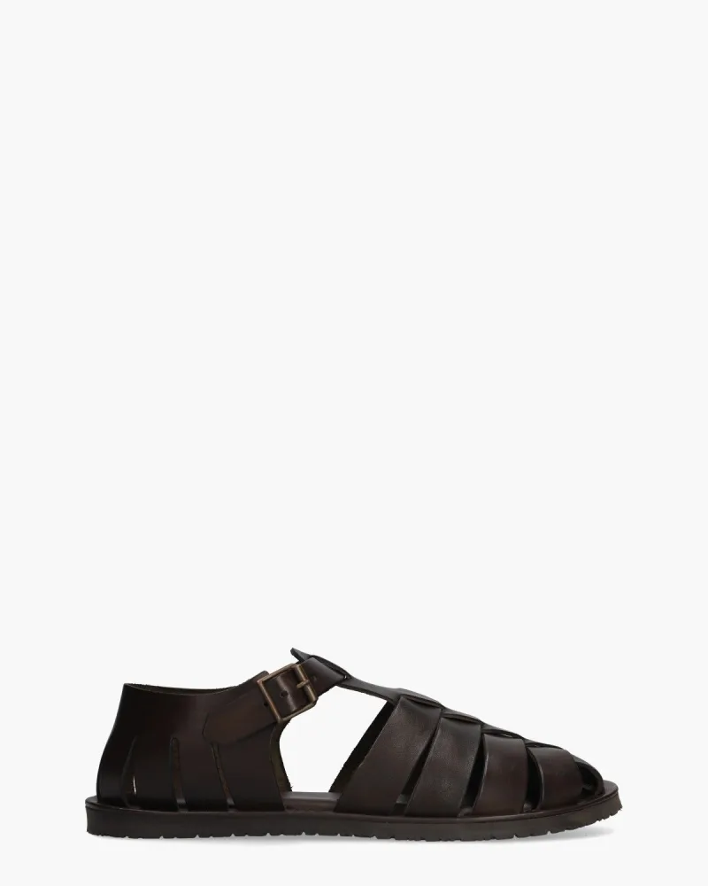 The Sandals Factory M7473, sandalen voor heren in donkerbruin