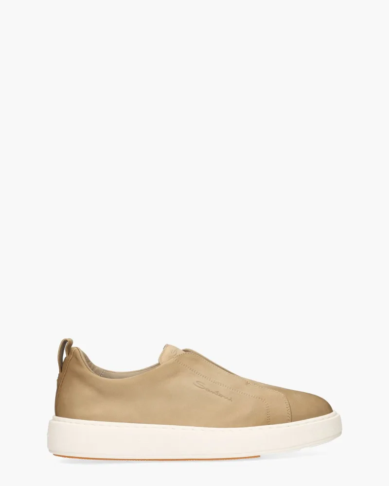 Santoni 21995, sneakers voor heren in lichtbruin