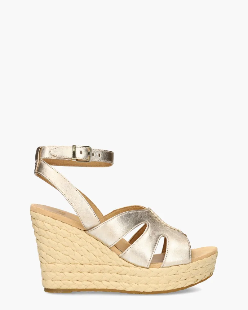 UGG Careena Sandal Pale Gold Metallic, sandalen voor dames in goud
