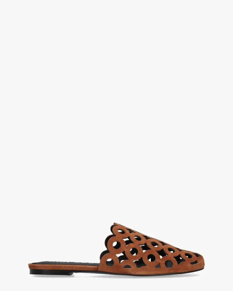 Bibi Lou Oribu, slippers voor dames in bruin