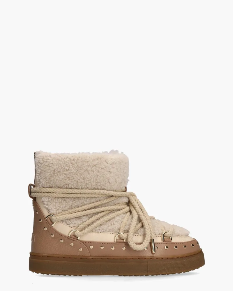 Inuikii Curly Rock, enkellaarsjes & boots voor dames in beige