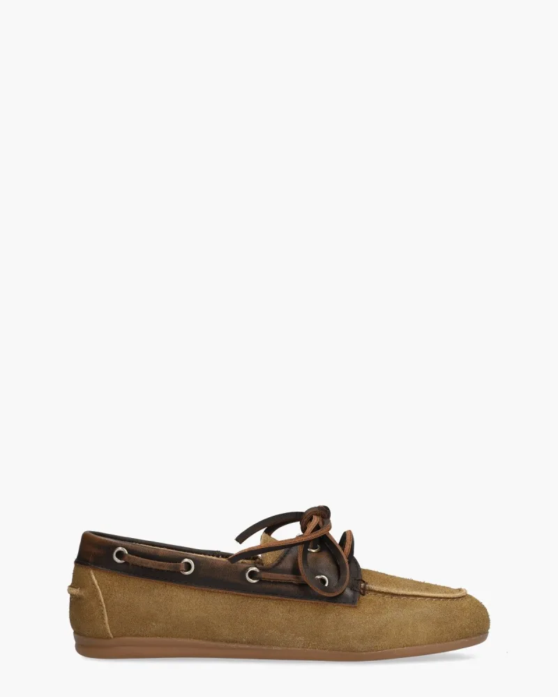 Posa Boat Brushed, instappers & loafers voor dames in beige