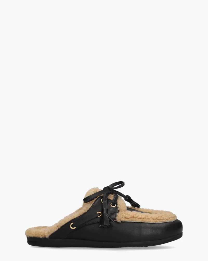 Gioia Aevy, slippers voor dames in zwart