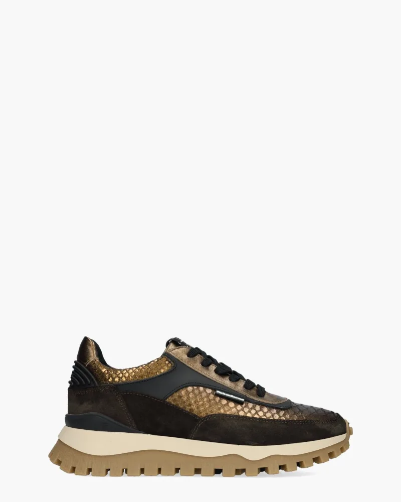 Floris Van Bommel Grommi 01.17, sneakers voor dames in bruin