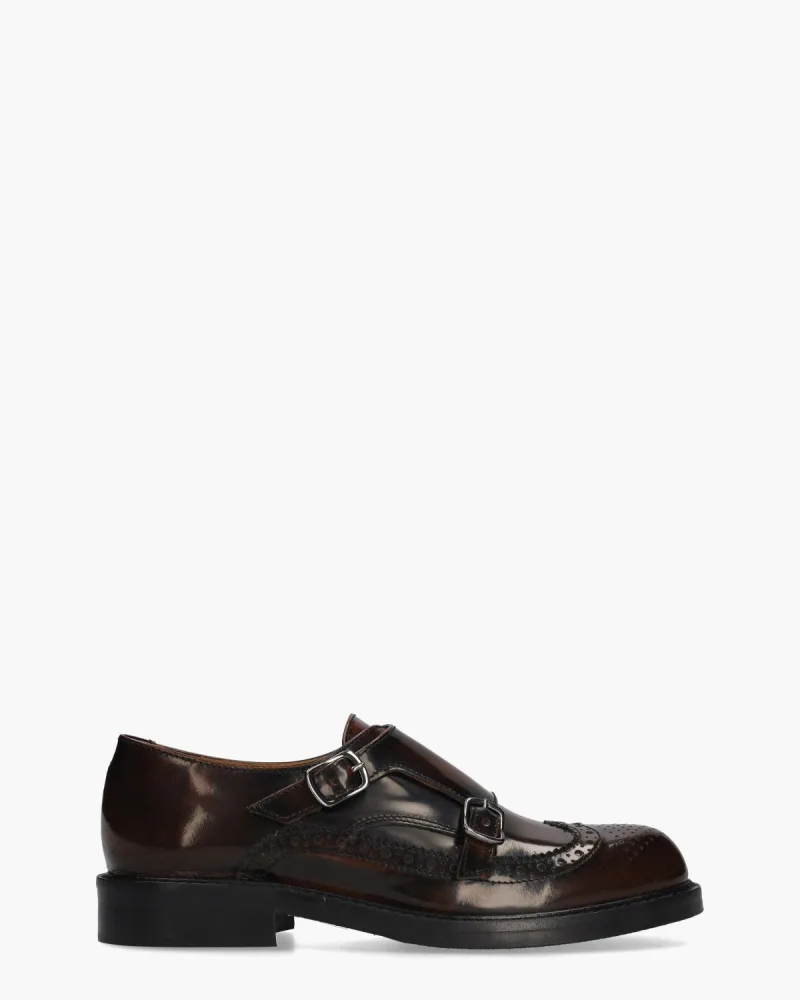 Mat:20 8810, nette schoenen voor dames in donkerbruin