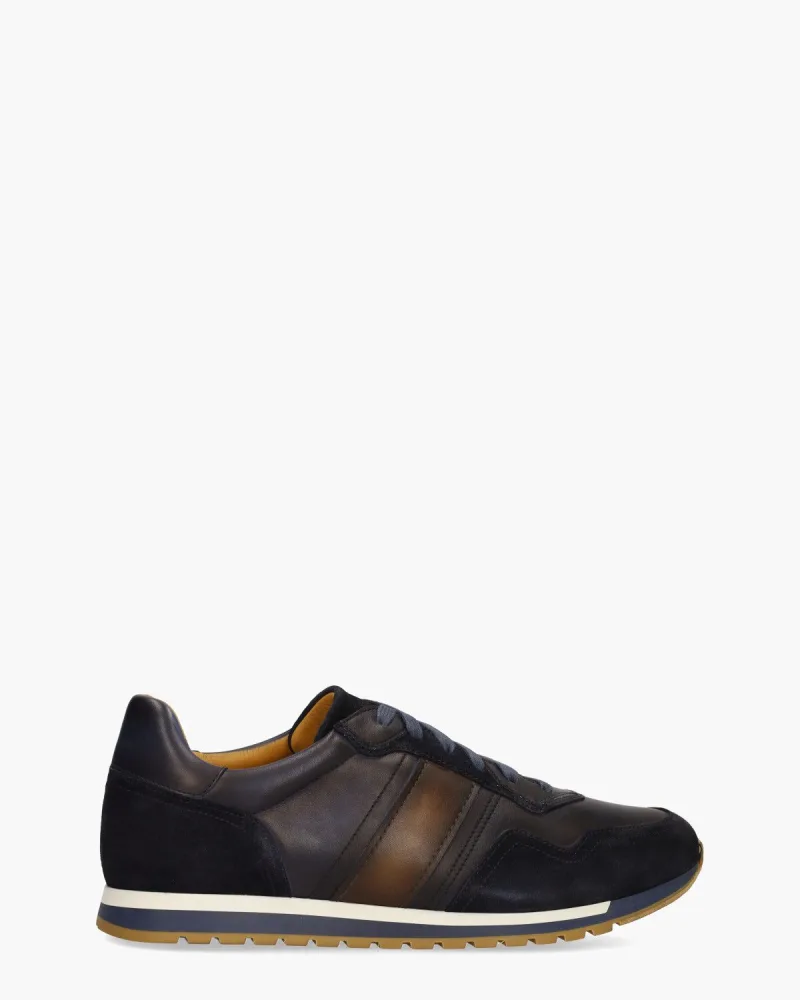 Magnanni 26099, sneakers voor heren in donkerblauw/cognac