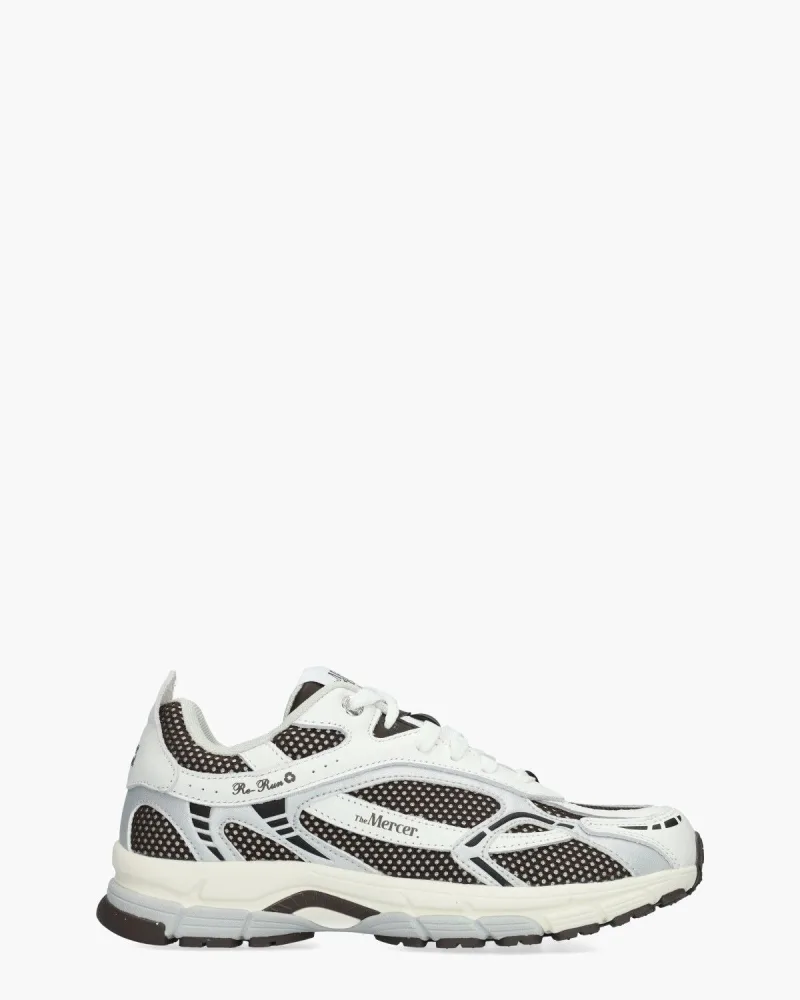 Mercer Amsterdam The Re-Run, sneakers voor dames in donkerbruin/wit