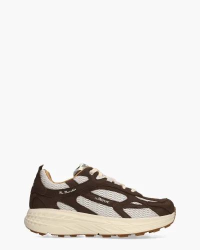 Mercer Amsterdam The Re-Run Max Nubuck, sneakers voor heren in donkerbruin, foto 1 van 2