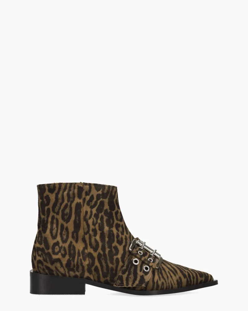 Toral Nicole, enkellaarsjes & boots voor dames in bruin/zwart