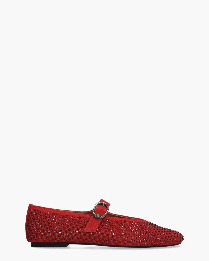 Kurt Geiger Mayfair Ballet Flat, ballerina's voor dames in rood
