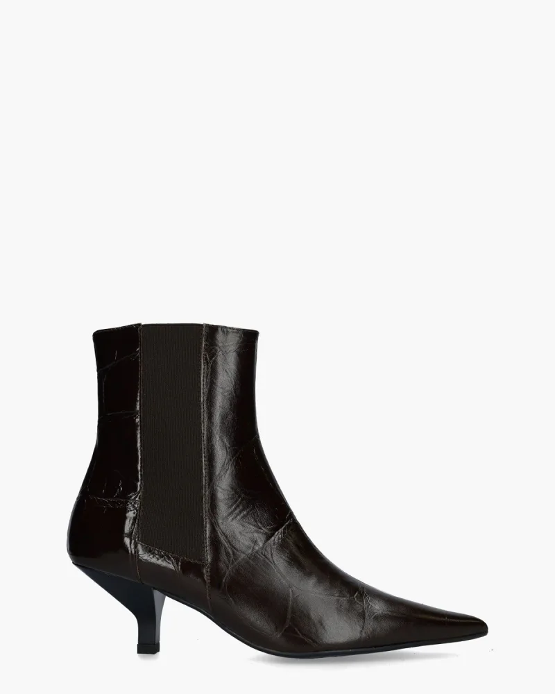 RAS 8239, enkellaarsjes & boots voor dames in donkerbruin