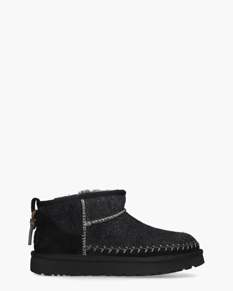 UGG Classic Ultra Mini Biarritz Boot, enkellaarsjes & boots voor dames in zwart