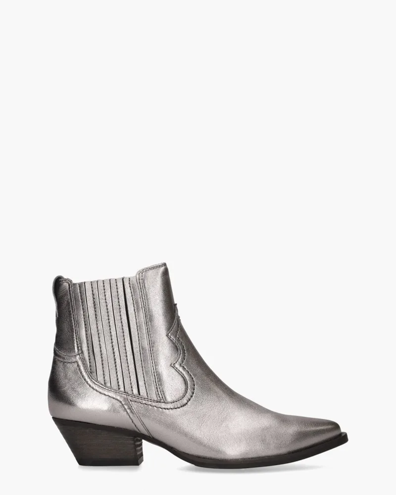 Paul Green 8144-036, enkellaarsjes & boots voor dames in zilver