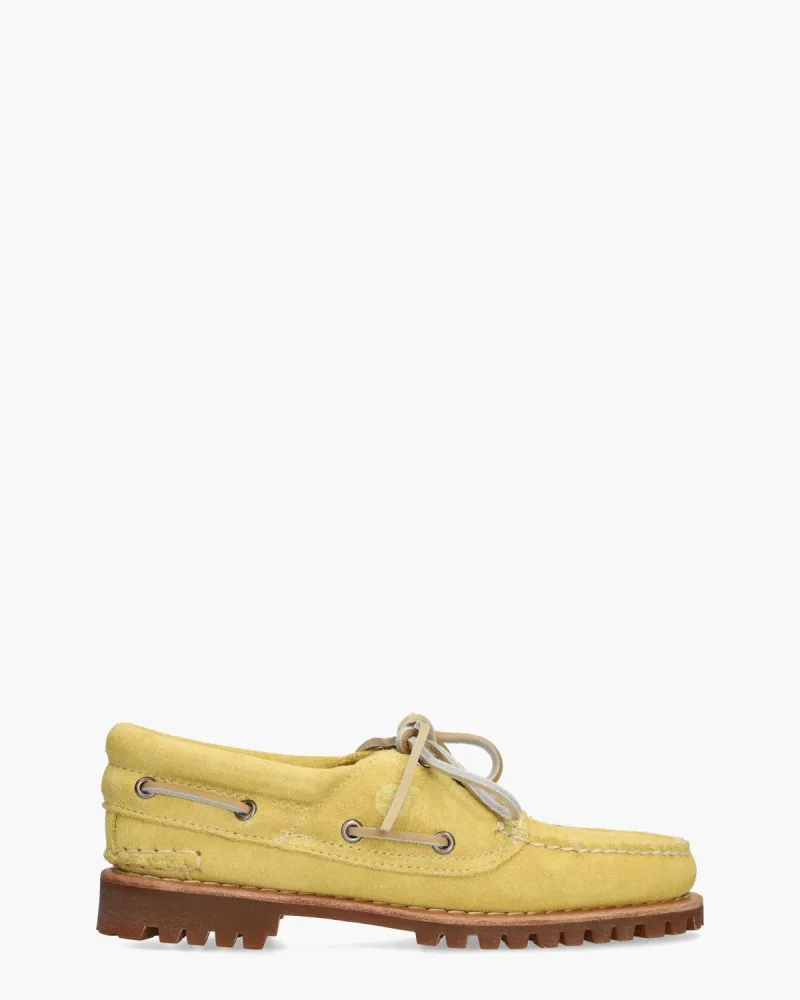 Timberland Noreen 3-Eye Lug Boat Shoe, veterschoenen voor dames in geel