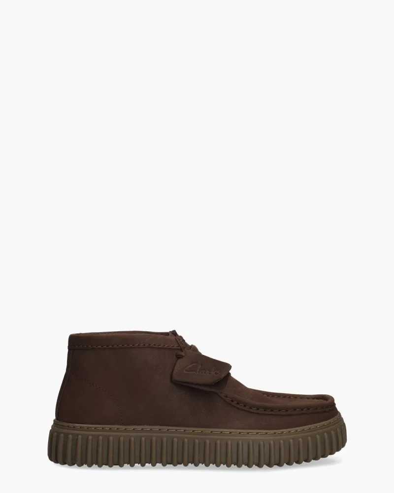 Clarks originals CLARKS Torhill Hi, enkellaarsjes & boots voor heren in donkerbruin