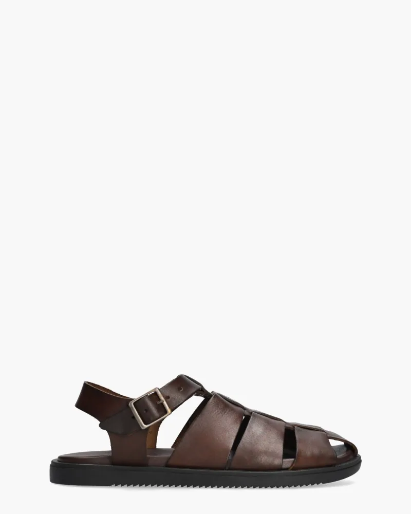 The Sandals Factory M8097, sandalen voor heren in donkerbruin
