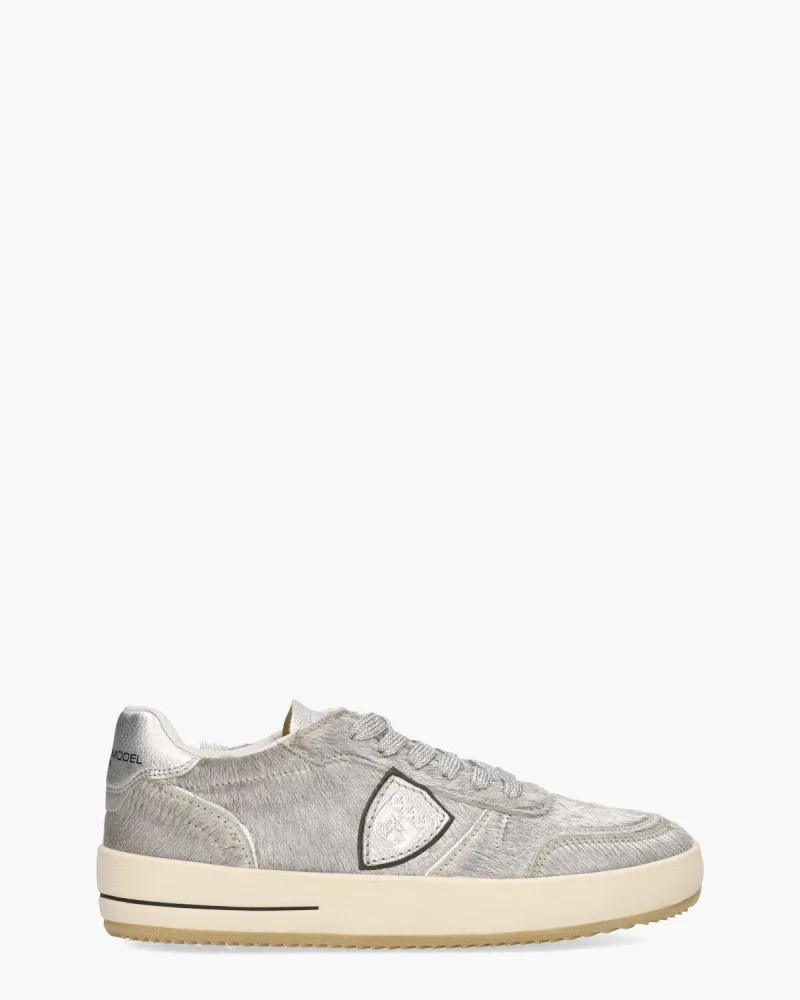 Philippe Model Nice, sneakers voor dames in zilver