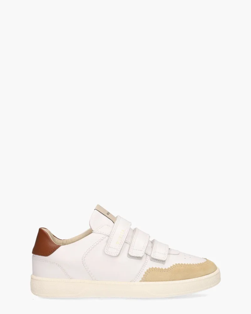 Nubikk Ray Straps, sneakers voor dames in wit/bruin