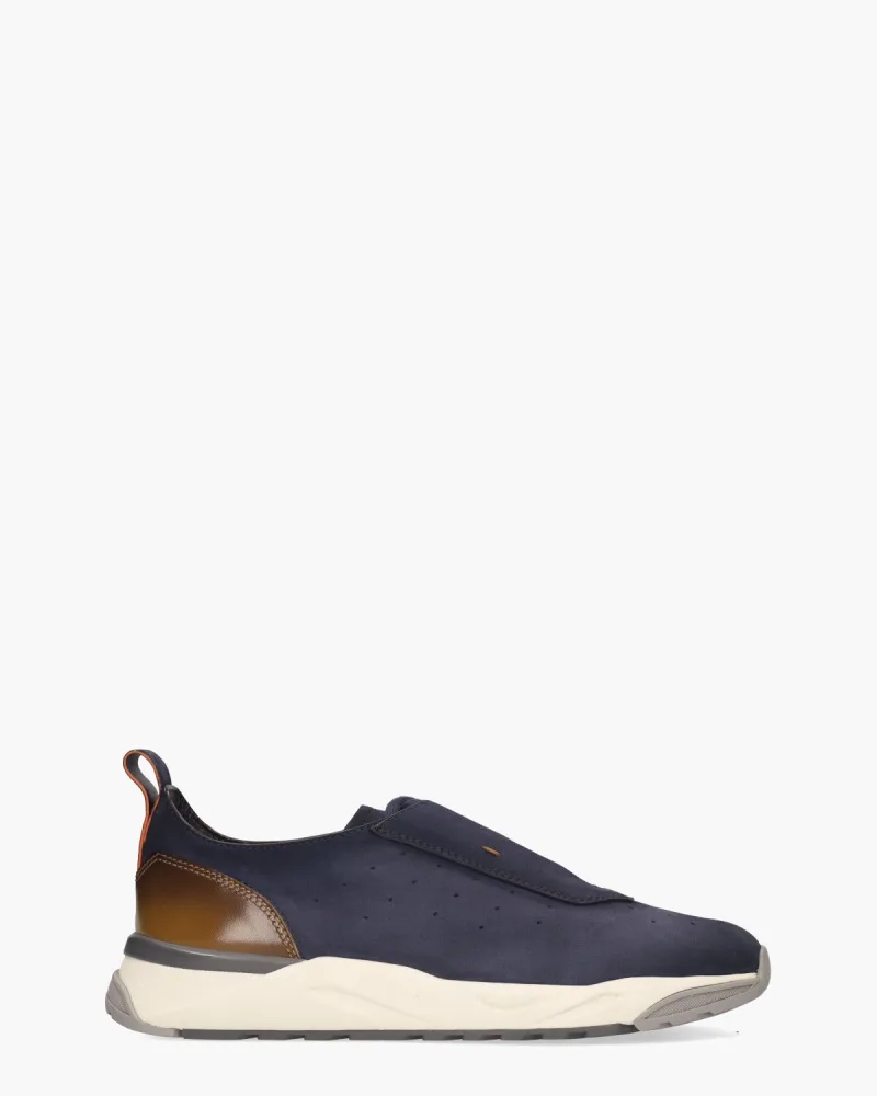 Santoni 22032, sportschoenen voor heren in donkerblauw
