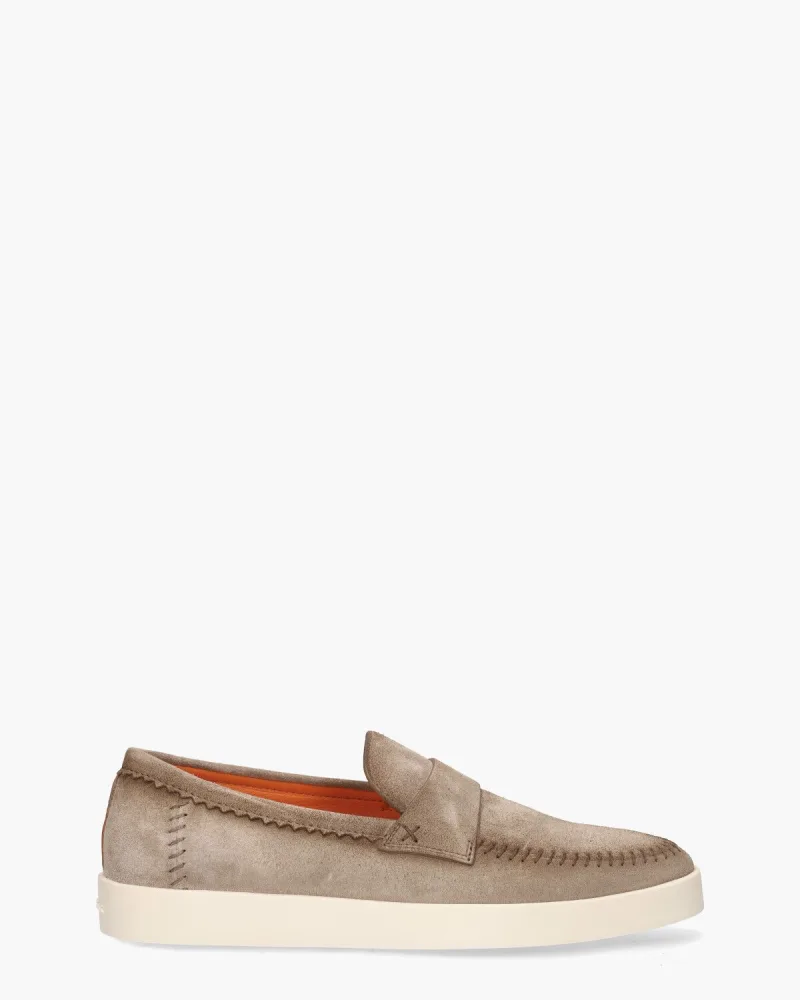 Santoni 18087, instappers & loafers voor heren in bruin