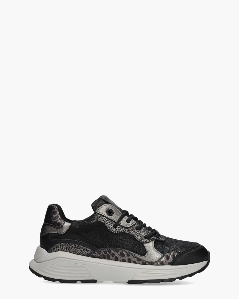 Xsensible Rainbow, sneakers voor dames in zwart/zilver