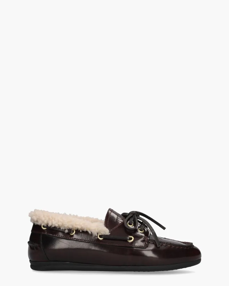 Toral Nahua Bordeauxrood, bootschoenen voor dames in rood