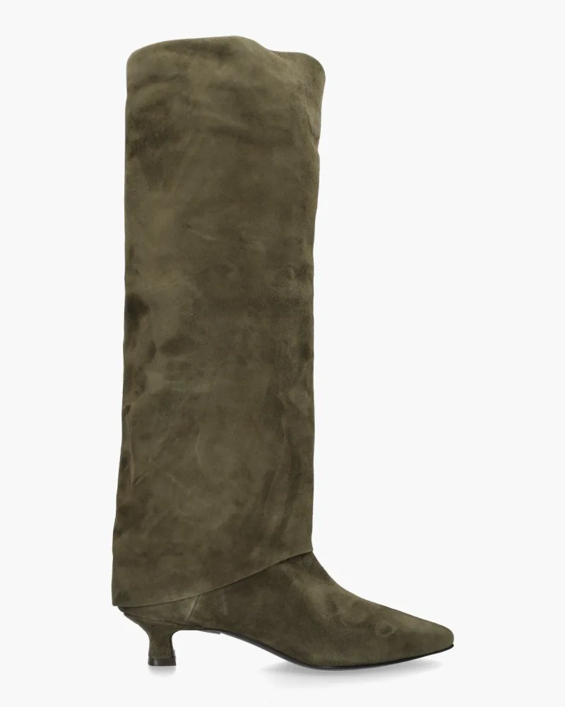 Julie Dee BR301, enkellaarsjes & boots voor dames in groen