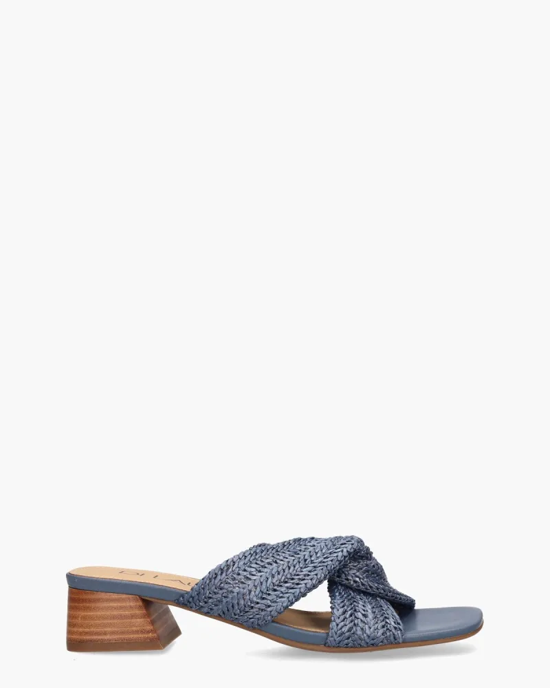 Di Lauro Terese, slippers voor dames in blauw