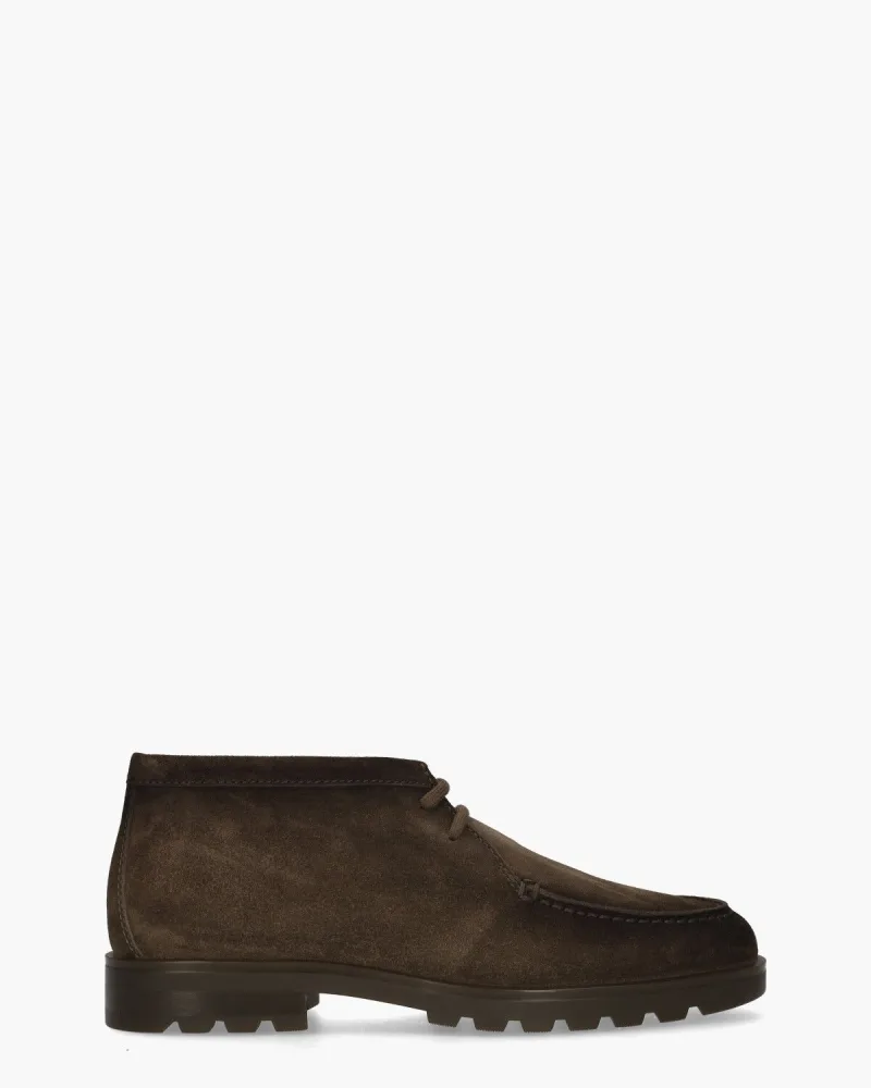 Santoni 18609, enkellaarsjes & boots voor heren in donkerbruin