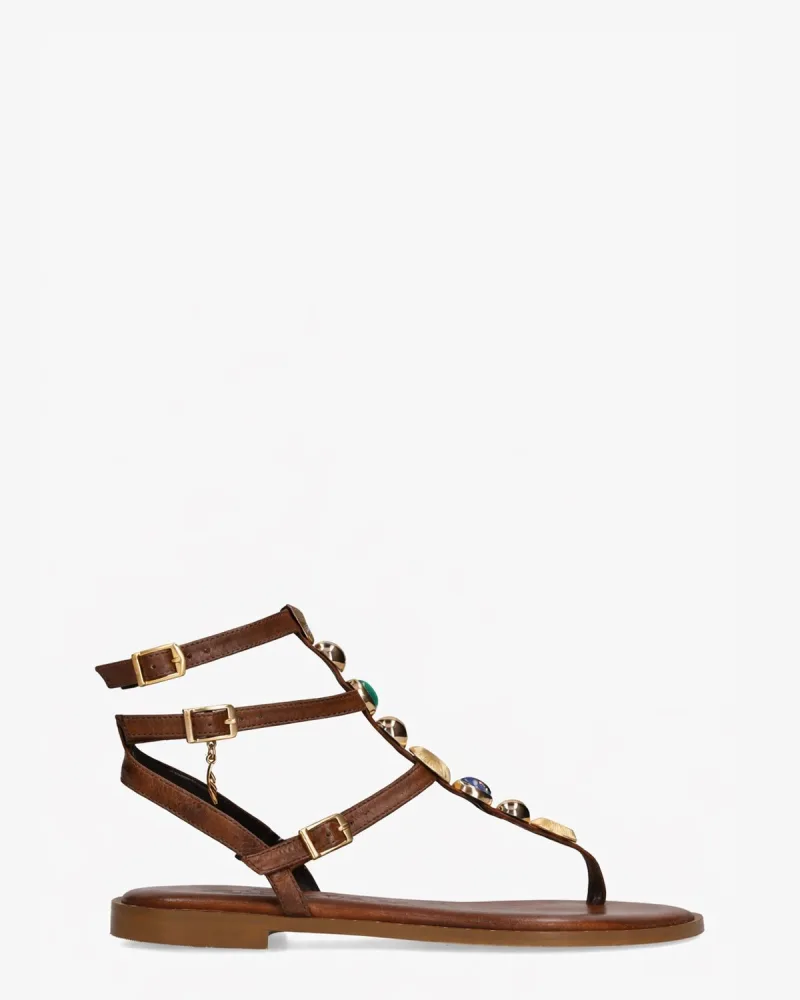 Caryatis Ifgeneia, sandalen voor dames in bruin