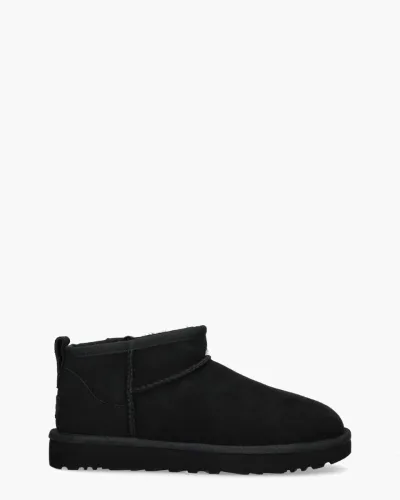 UGG Classic Ultra Mini Boot, enkellaarsjes & boots voor dames in zwart, foto 1 van 2