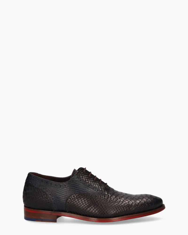 Floris Van Bommel De Stapper 05.17, veterschoenen voor heren in blauw
