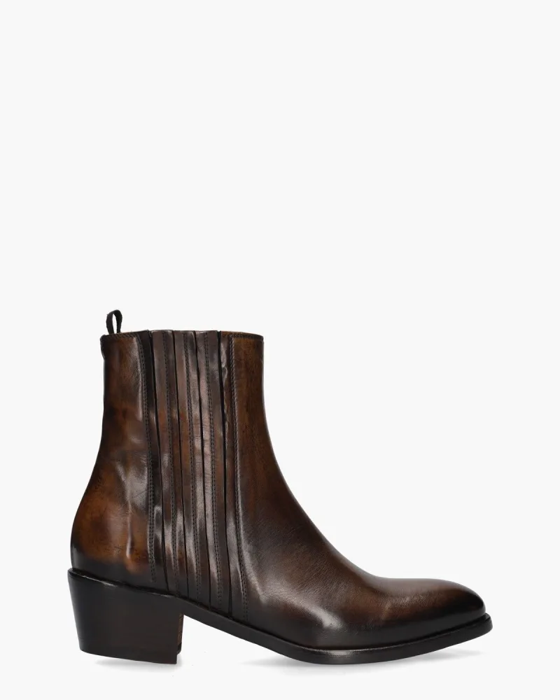 Jo Ghost 5281, enkellaarsjes & boots voor dames in donkerbruin