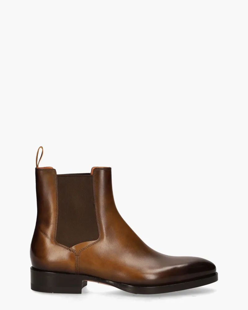 Santoni 16755, enkellaarsjes & boots voor heren in bruin