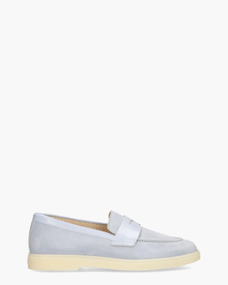 Alpe Carter 5405, instappers & loafers voor dames in lichtblauw