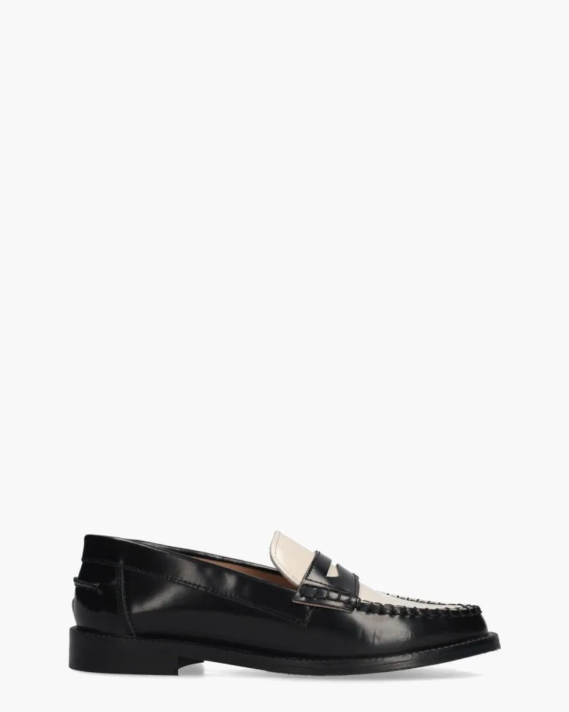 Barbara Brera Amara, instappers & loafers voor dames in zwart/off-white