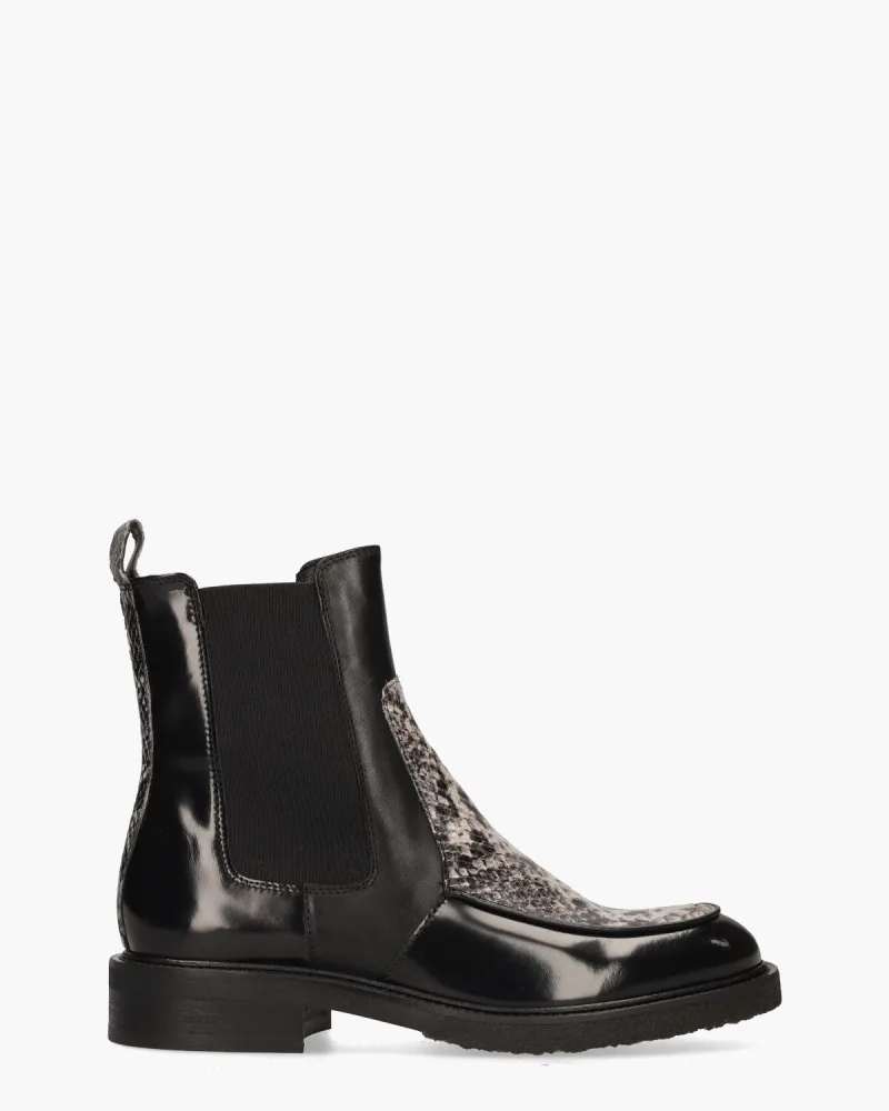 Billi Bi A7100, enkellaarsjes & boots voor dames in zwart/grijs