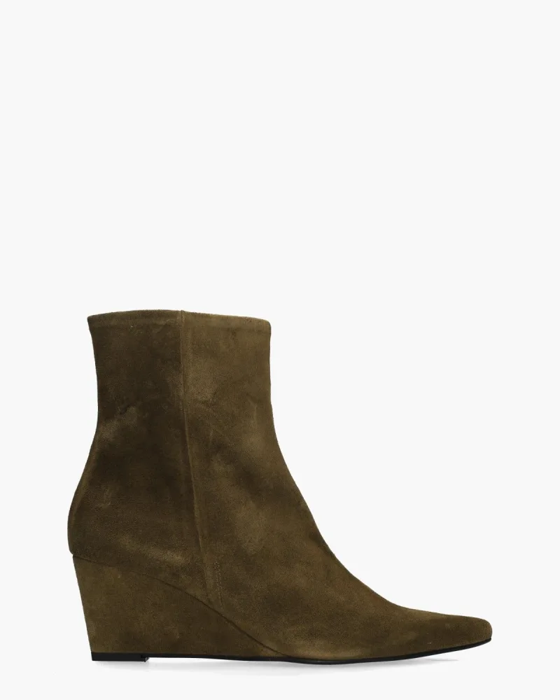 Zinda 3603 Olijfgroen, enkellaarsjes & boots voor dames in groen