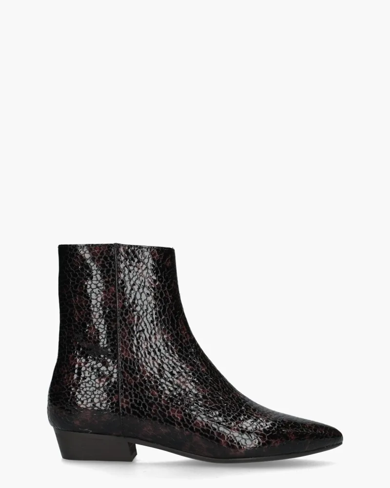 Di Lauro Camelia Bordeauxrood, enkellaarsjes & boots voor dames in rood