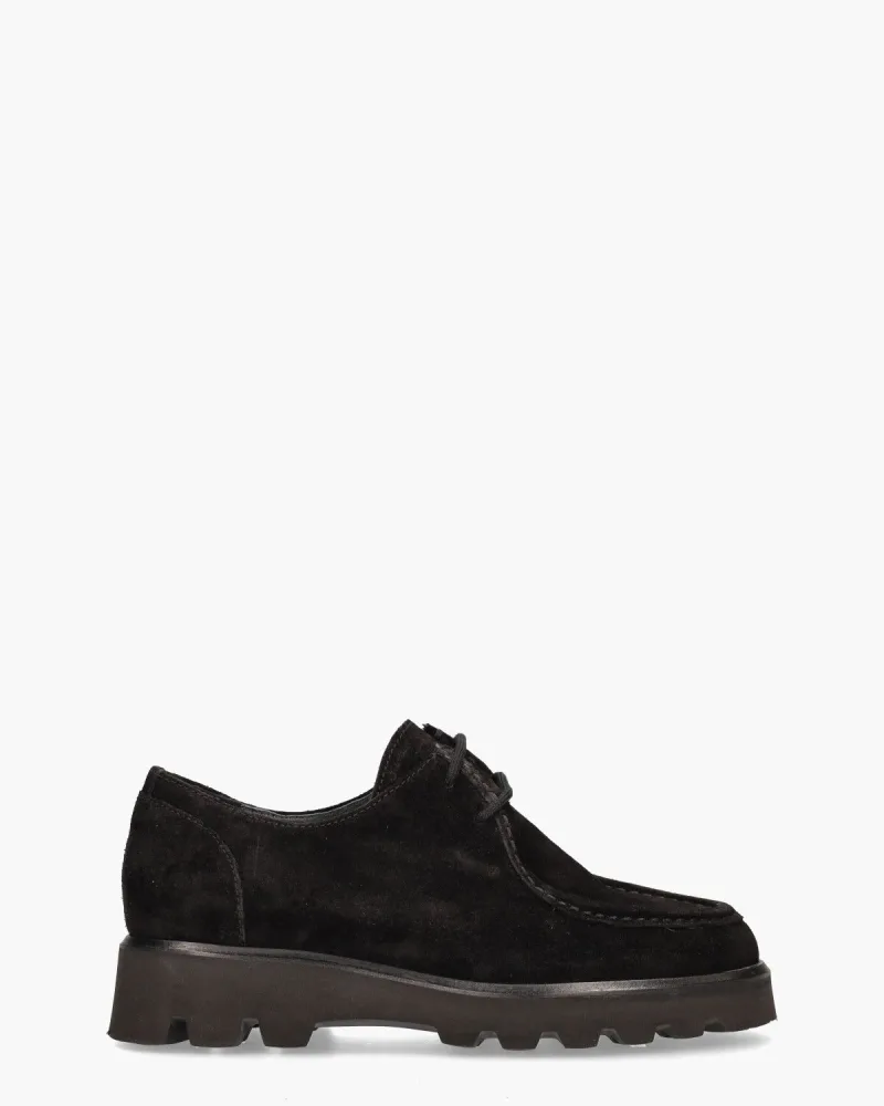 Sioux 41540, veterschoenen voor dames in zwart