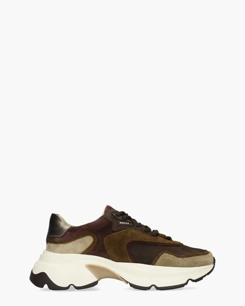 Nubikk Ross Noa, sneakers voor dames in bruin